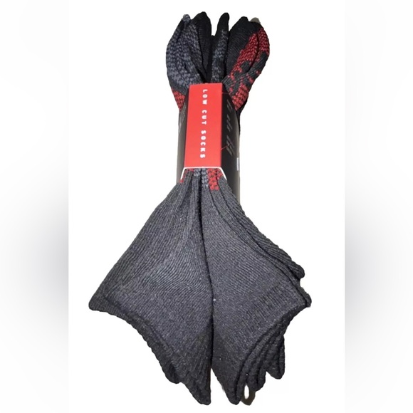 Spyder Low Cut Socks 6 Pair Men 6-12 Black Gray Red w Mixed Logo Cushion Ski NEW - Picture 10 of 12